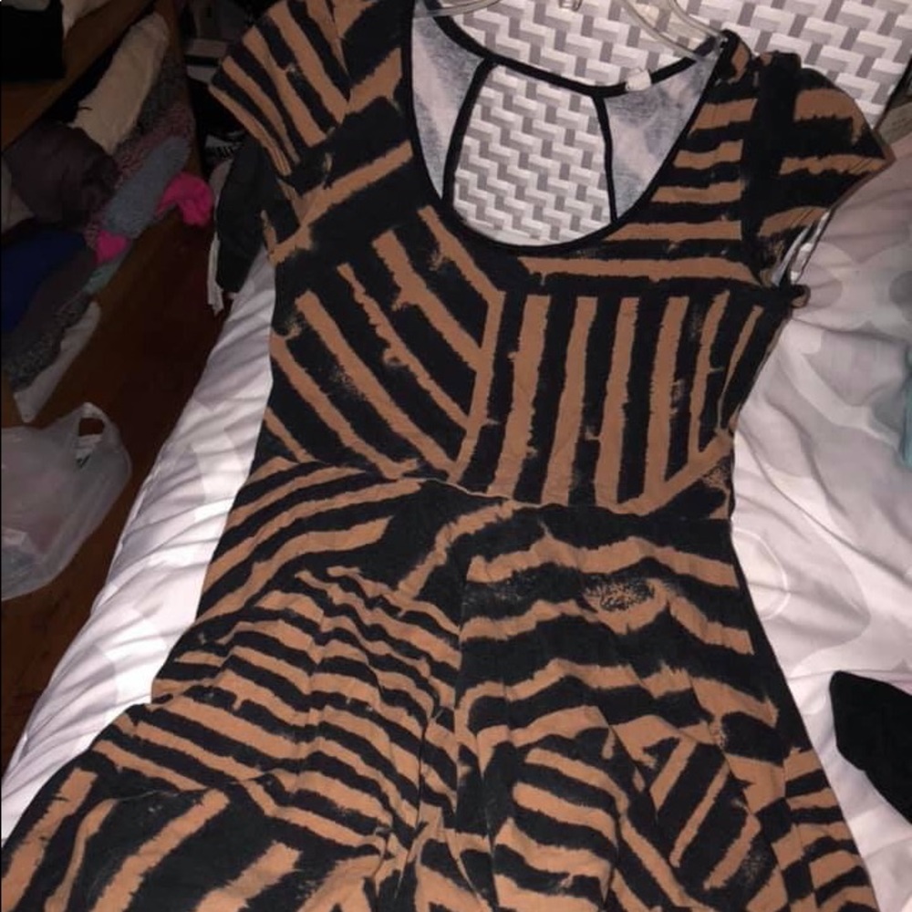 black and brown dress
